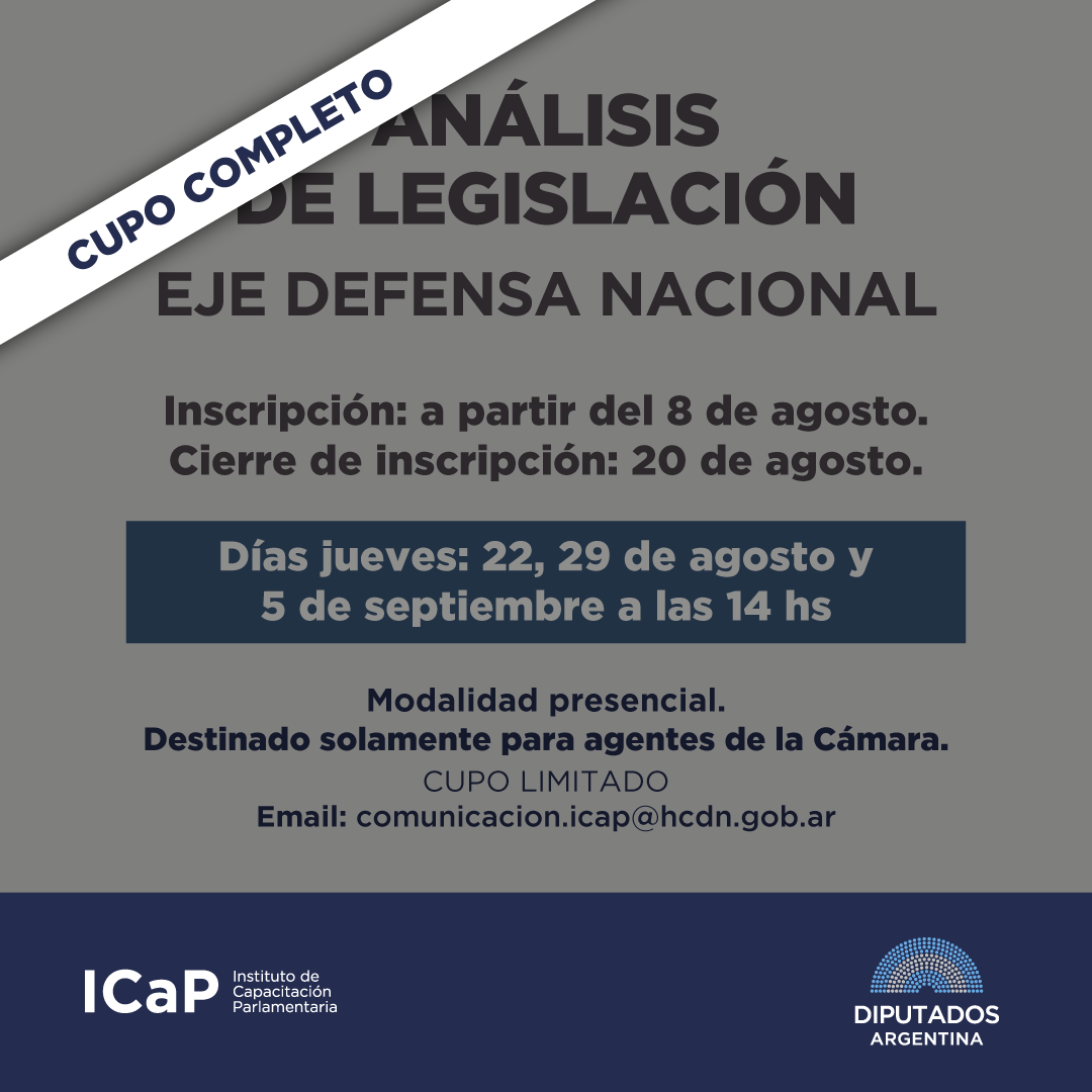 PROGRAMA DE ANÁLISIS DE LEGISLACIÓN - EJE DEFENSA NACIONAL