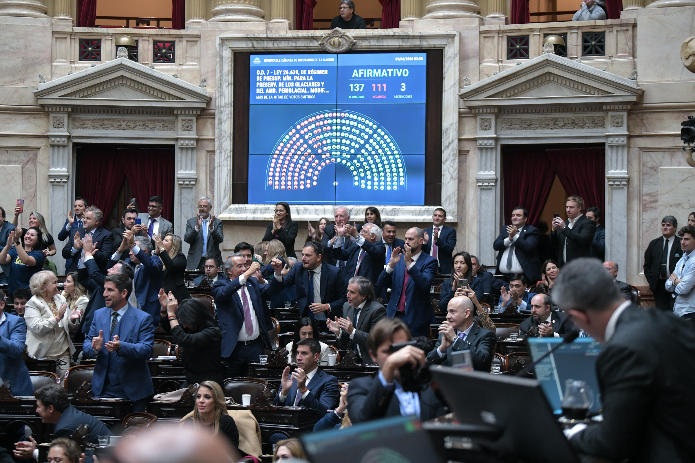 Galeria de imagenes de la noticia LA CÁMARA DE DIPUTADOS CONVIRTIÓ EN LEY LA MODIFICACIÓN DE LA LEY DE GLACIARES