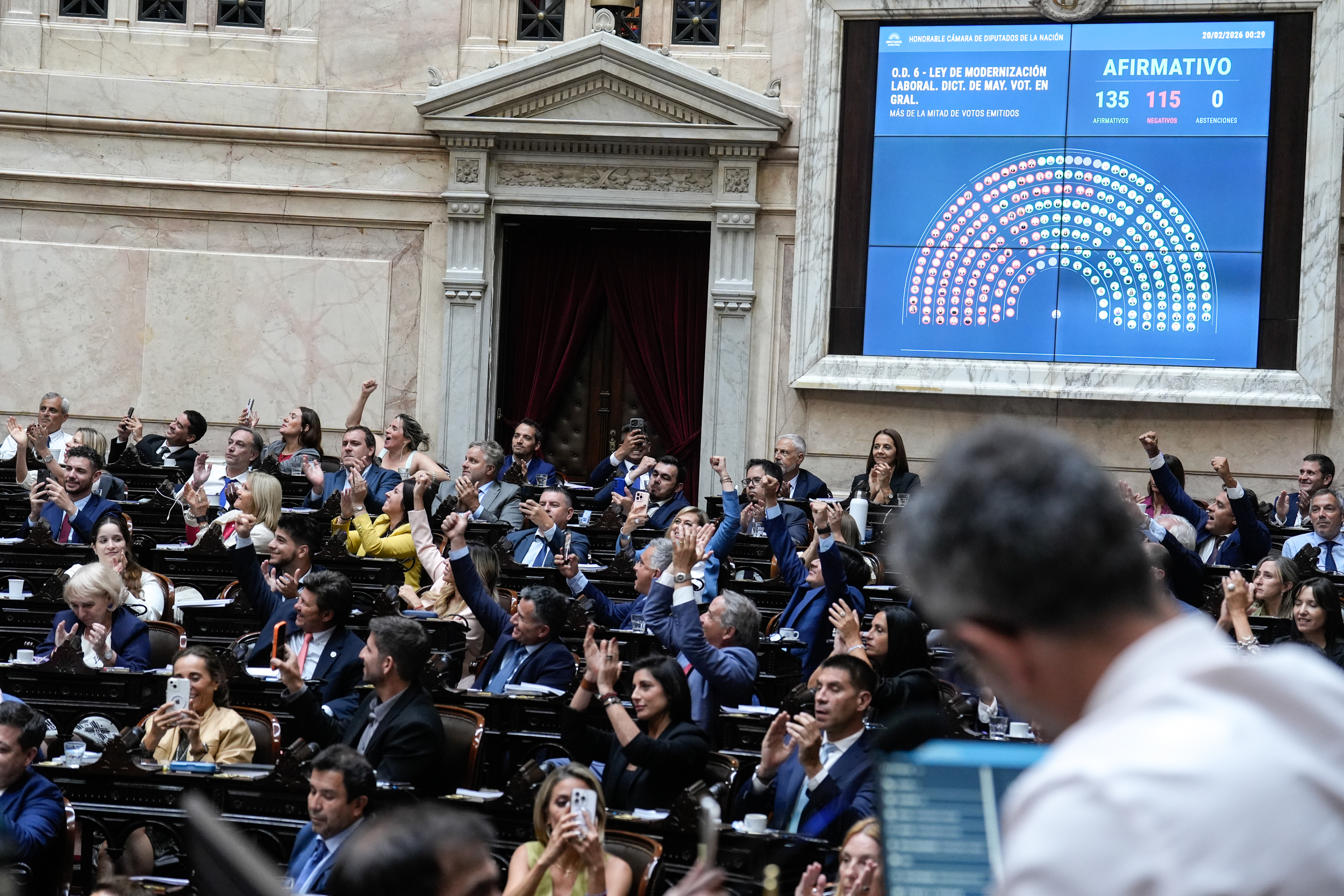 Galeria de imagenes de la noticia EN SESIÓN ESPECIAL, LA CÁMARA DE DIPUTADOS LE DIO MEDIA SANCIÓN AL PROYECTO DE MODERNIZACIÓN LABORAL 