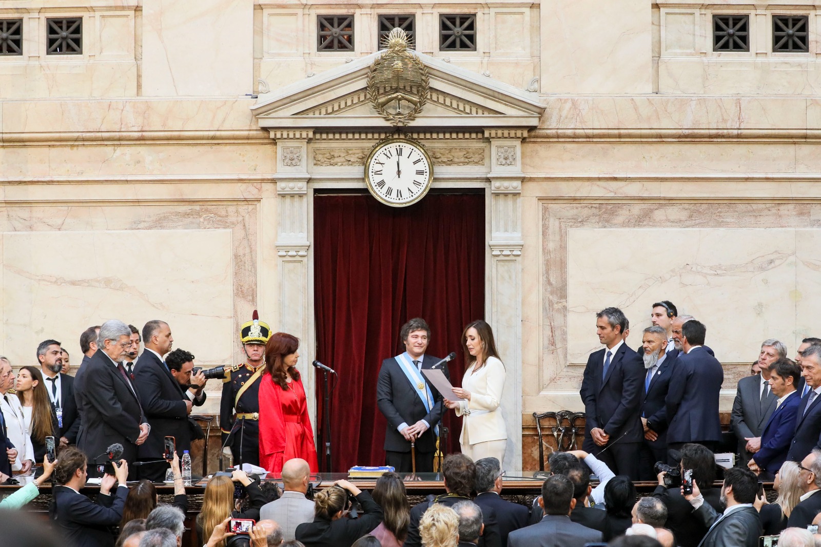 Ceremonia de investidura de Javier Milei (Foto: HCDN).