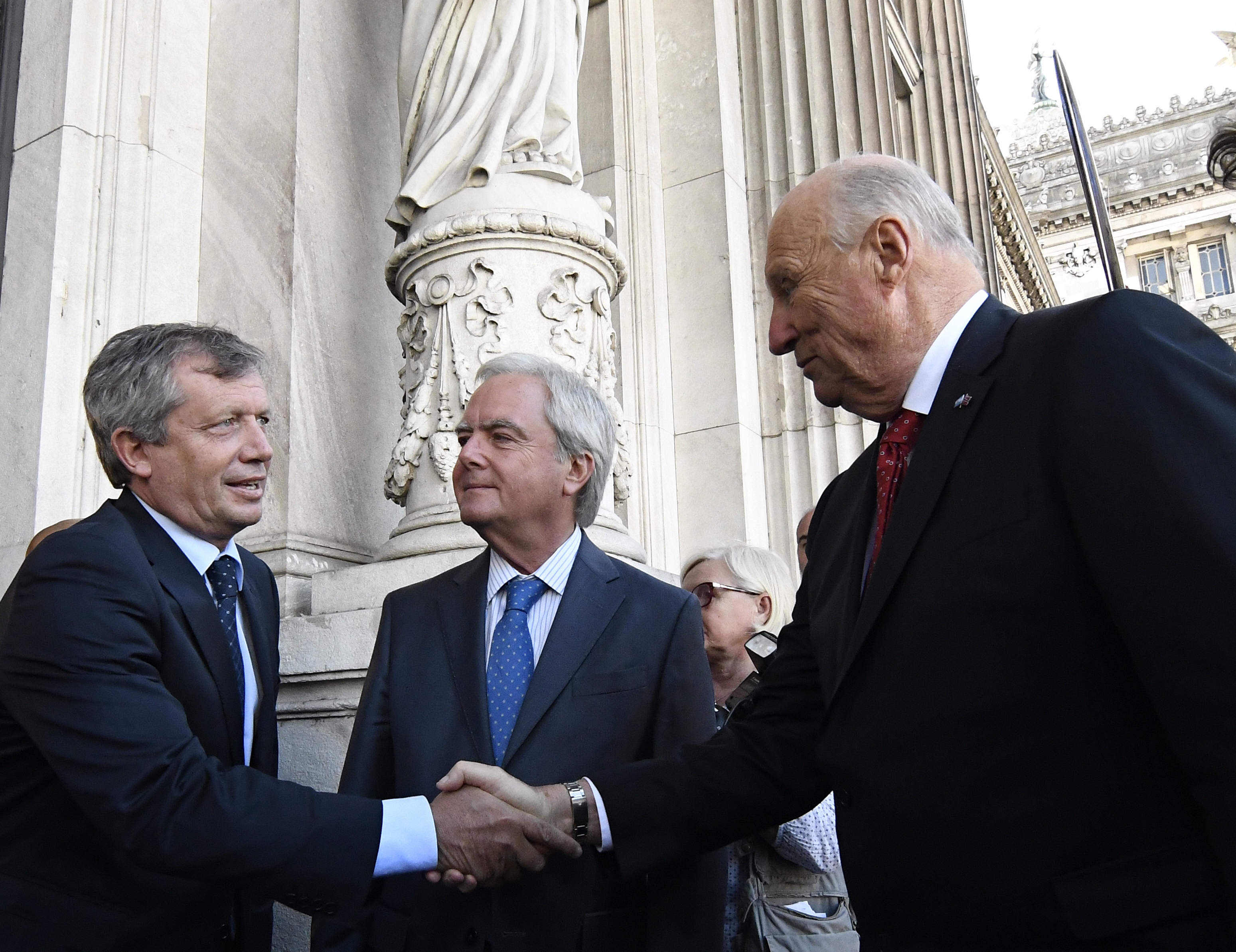 Los Reyes de Noruega visitaron el Congreso en su primer viaje oficial a la Argentina
