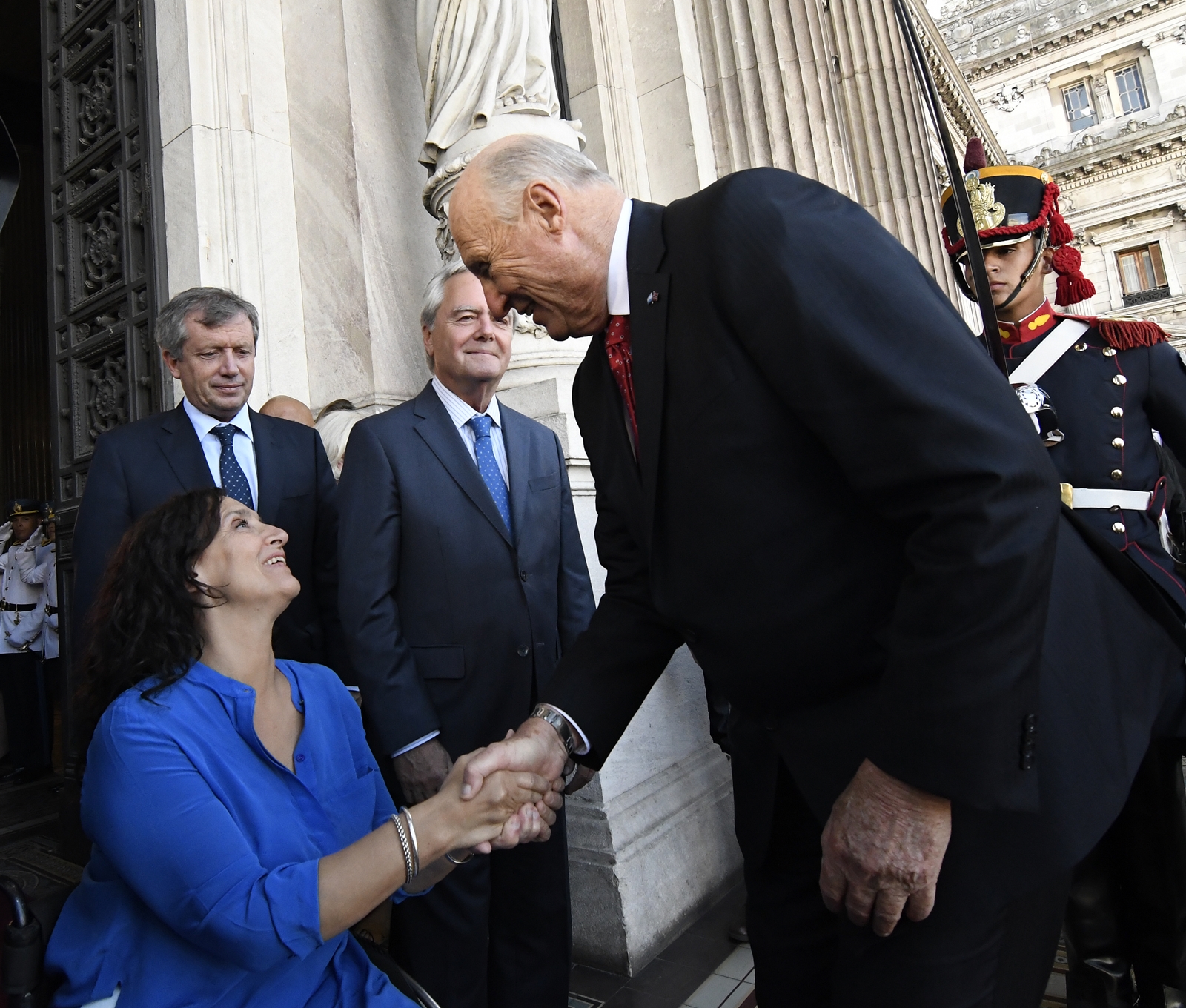 Los Reyes de Noruega visitaron el Congreso en su primer viaje oficial a la Argentina