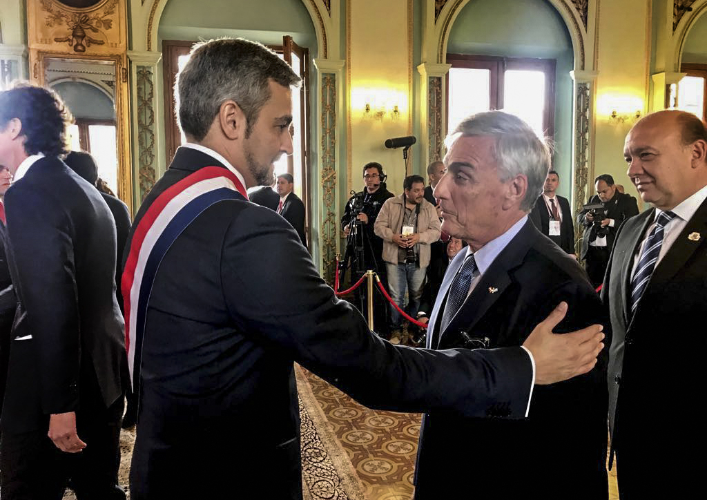 Monzó encabezó la delegación parlamentaria en la jura del nuevo Presidente del Paraguay Monzó encabezó la delegación parlamentaria en la jura del nuevo Presidente del Paraguay