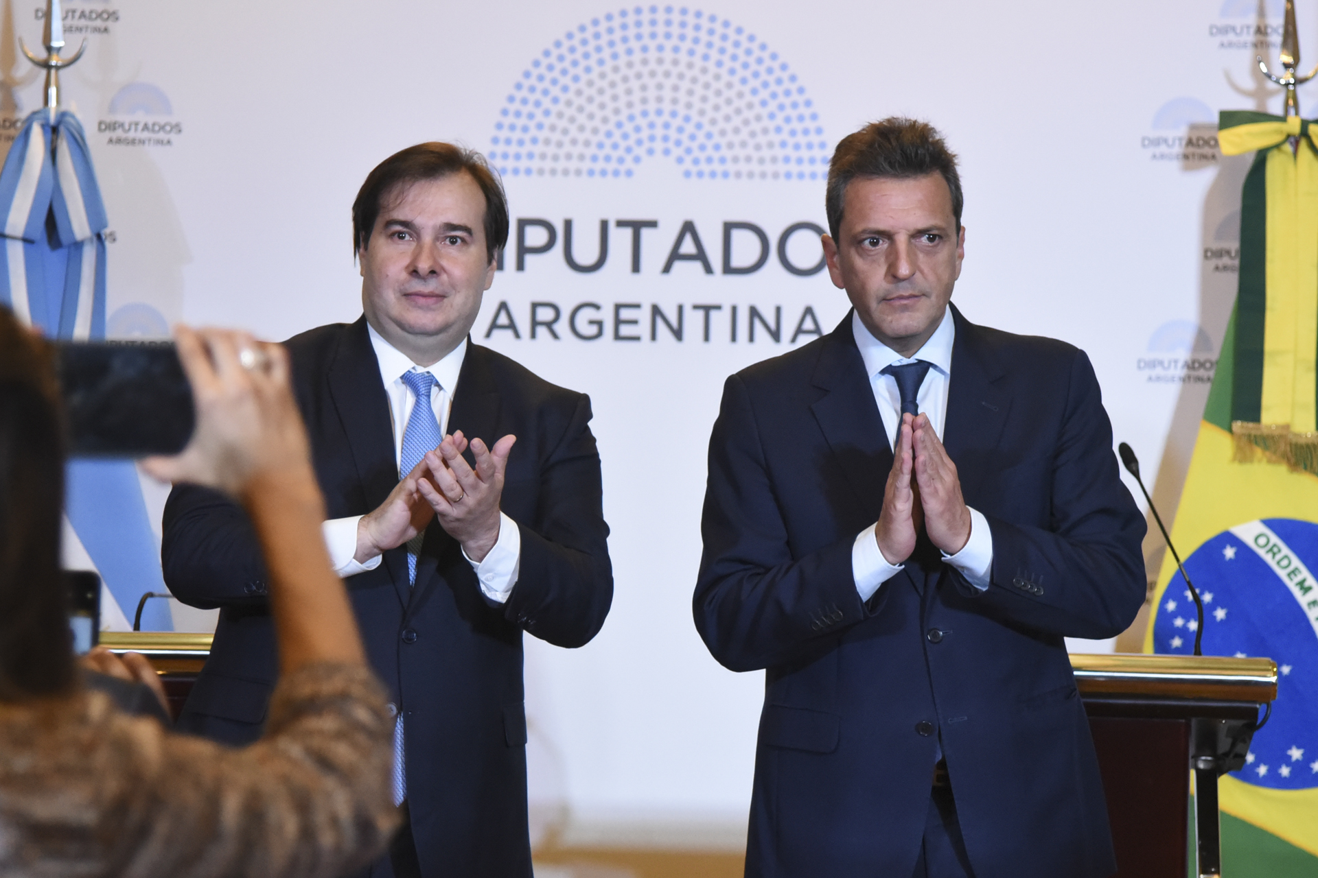 Massa recibió al Presidente de la Cámara de Diputados del Brasil junto a los jefes de bloques Massa recibió al Presidente de la Cámara de Diputados del Brasil junto a los jefes de bloques