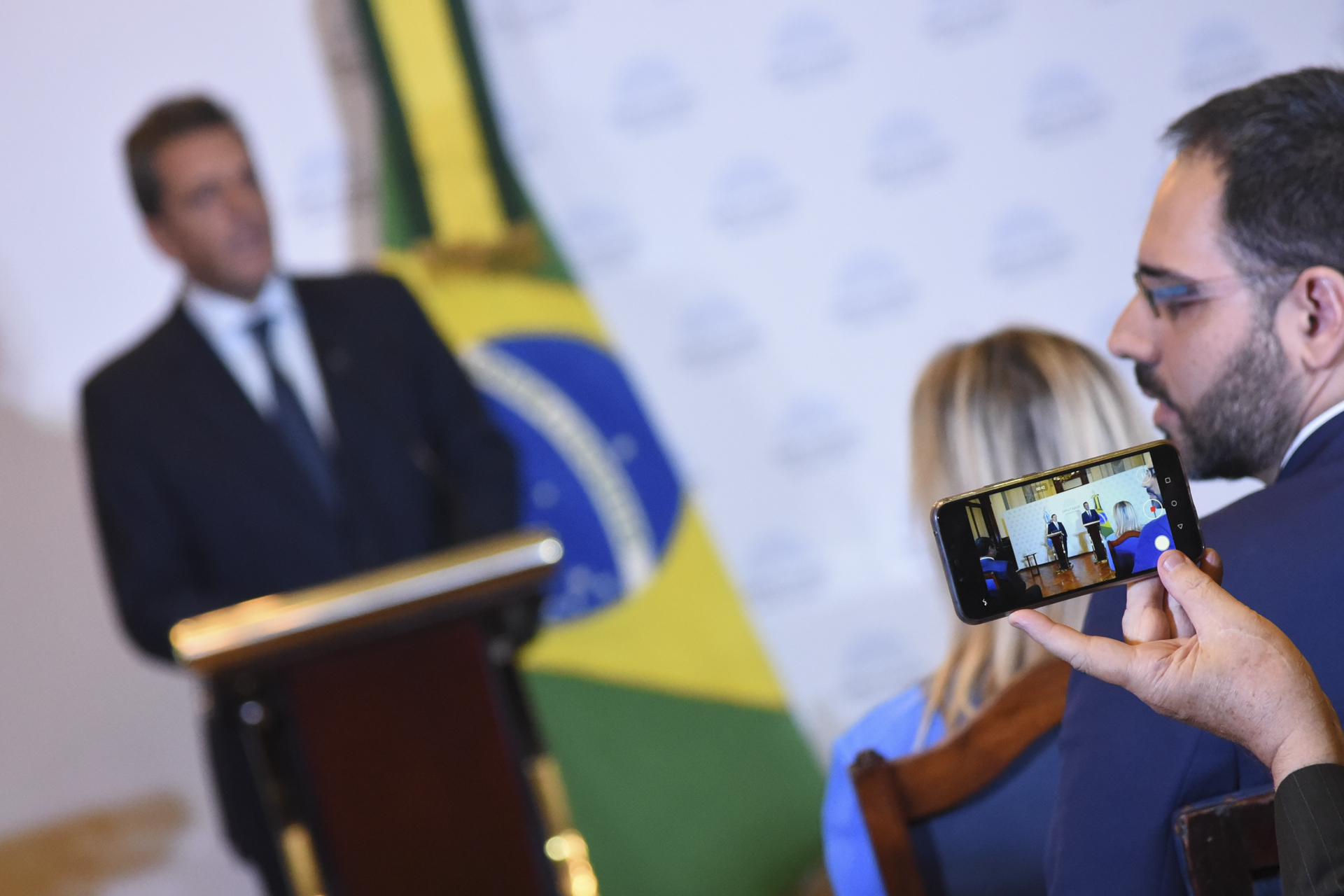 Massa recibió al Presidente de la Cámara de Diputados del Brasil junto a los jefes de bloques Massa recibió al Presidente de la Cámara de Diputados del Brasil junto a los jefes de bloques
