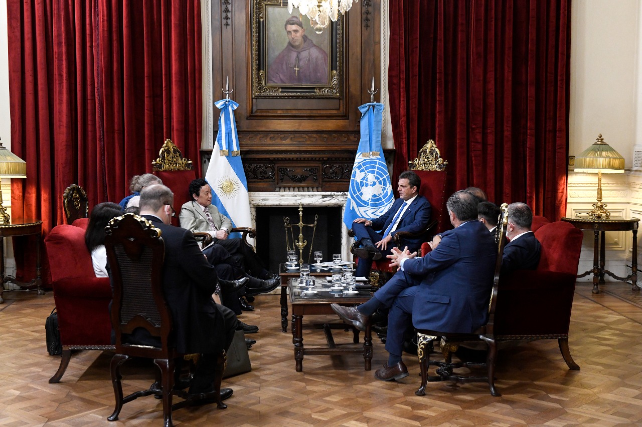 Con eje en la seguridad alimentaria, Massa recibió al director general de FAO, Qu Dongyu Con eje en la seguridad alimentaria, Massa recibió al director general de FAO, Qu Dongyu