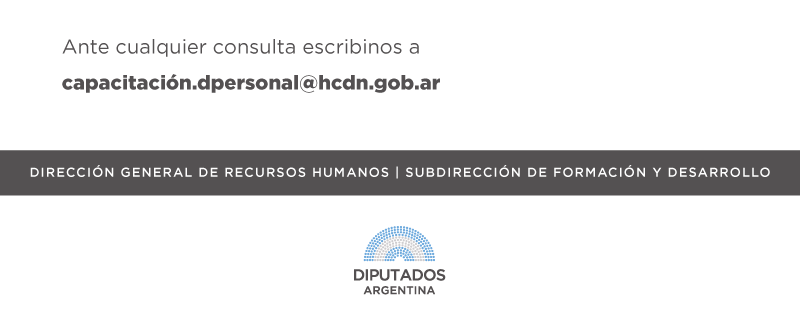 Ante cualquier consulta escribinos a  capacitación.dpersonal@hcdn.gob.ar   LOGO HCDN