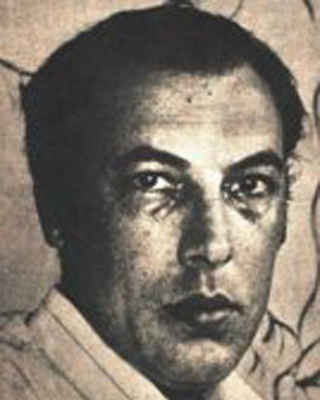 Fotografía del artista en blanco y negro